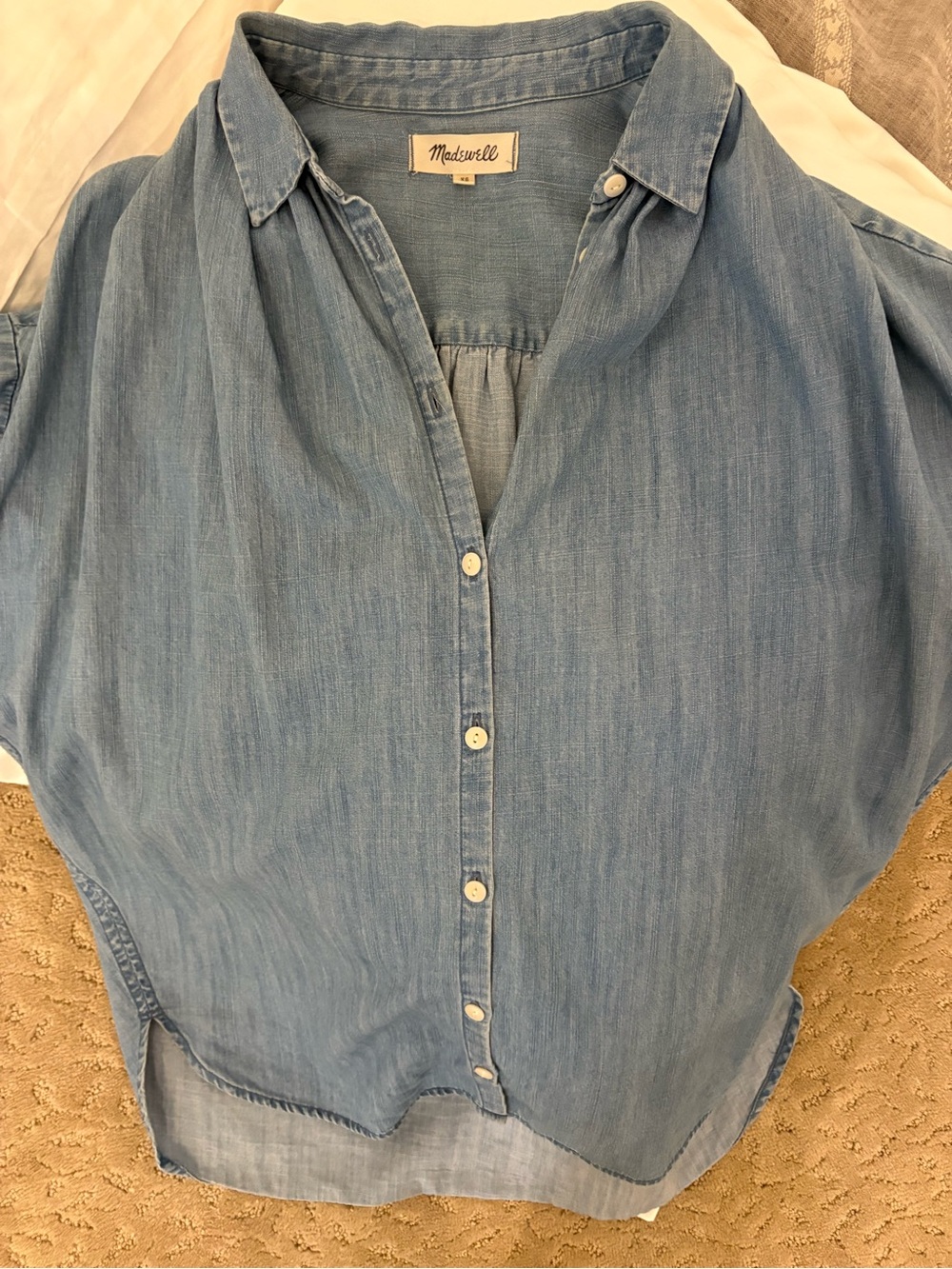 Madewell Chambray Blue Button-Front Shirt